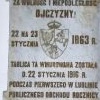 Tablica upamiętniająca Powstanie Styczniowe dofinansowano ze środków Ministra Kultury i Dziedzictwa Narodowego - 2022 r. _10