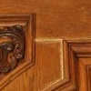 Portal i skrzydło drzwi z prezbiterium do zakrystii - w trakcie prac konserwatorskich - dofinansowano ze środków Ministra Kultury i Dziedzictwa Narodowego - październik 2019_8