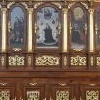 Stalla południowa w prezbiterium z obrazami przedstawiającymi sceny z życia św. Brygidy - stan przed rozpoczęciem prac - kwiecień 2021_3