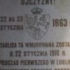 Tablica upamiętniająca rocznicę Powstania Styczniowego (B/264 poz. 48 wpisu do rejestru zabytków z dn. 20.10.2011 r.) – stan zachowania: czerwiec 2022 r. _2